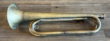 Vintage US Army Regulation Brass Bugle W/ Mouthpiece Must See