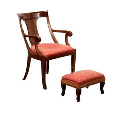 Fauteuil Ancien Noyer Tissu