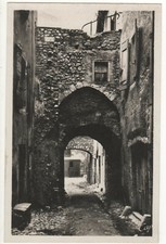 Old postcard 26 ice cream - god - old door rue pailleuse (drôme) - unwritten