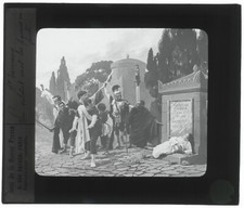 Tarcisius de Rome, Italie, dessin, photo plaque de verre, positif 8,5x10 cm