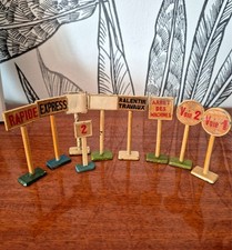 Rare Lot de 9 Panneaux train