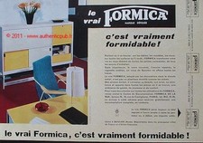 ADVERTISEMENT FORMICA FURNITURE DESIGN VINTAGE 1957 FRENCH AD