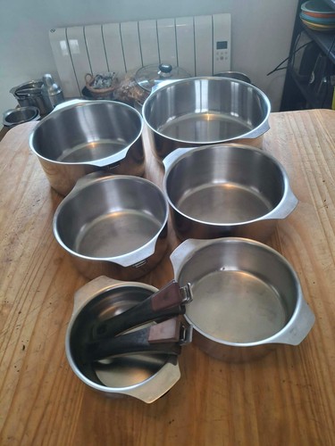 Lot casseroles inox 18 - de,