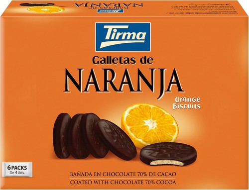 Biscuits orange enrobés - à, l'orange