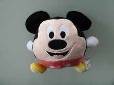 i5. DOUDOU PELUCHE BOULE DISNEY NICOTOY MICKEY ROUGE NOIR JAUNE - EXCELLENT ETAT