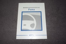 Operating Instructions Manual Ford Puma 04/1997 First Class