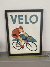 Velo Cycling Poster  Art Print Framed Wall Art Poster Print signed 