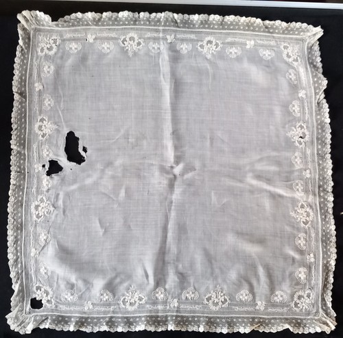 Linge ancien mouchoir - linge,