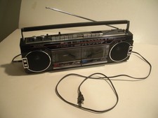 MT Vintage SHARP Portable AM-FM-SW Stereo Double Cassette Recorder Radio WQ-261