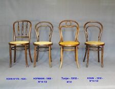 Set de 4 chaises bistrot Cannées, de 1910 à 1925, Kohn, Turpe , Hofmann