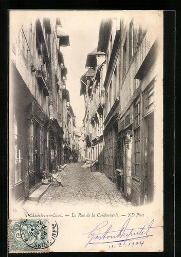 Cpa caudebec caux la rue - cpa,