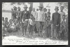 Laos Natives Costume Mottet Indo Chine stamp ca 1899