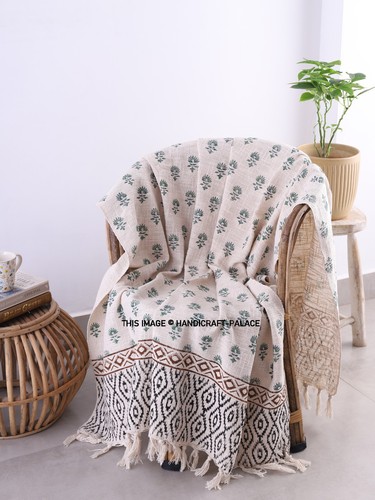Couverture lit coton - de,
