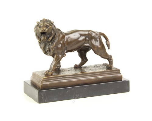 Sculpture lion bronze art - sculpture,