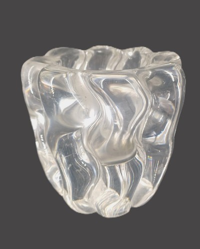 Petit vase cristal moulé - vase,