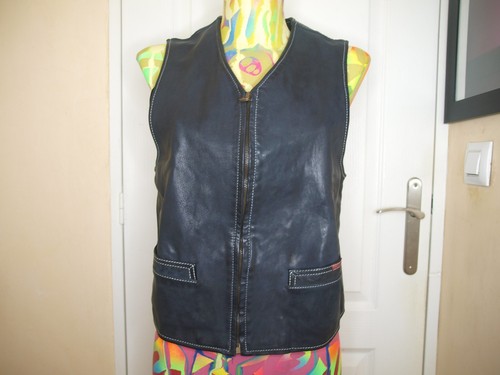 Gilet cuir vintage chevignon - vintage,