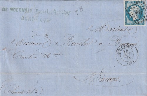 Lettre bordeaux marans - à,