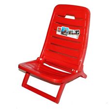 Chaise de plage vintage rouge
