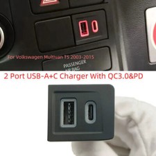 Prise de chargeur double USB PD+QC3.0 pour voiture Multivan T5 2003-2015, DE !