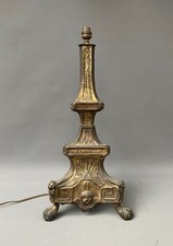 Pique cierge monté en lampe