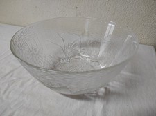 Grand Saladier, plat creux en verre 28 cm de diamètre