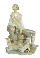 Vintage Hand Painted Hand Modeled Large Porcelain Figurine Lladro Retired Signed