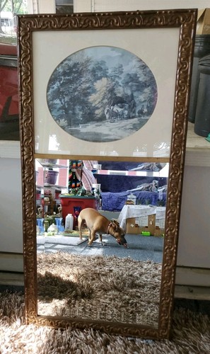 Vtg french trumeau mirror - trumeau,