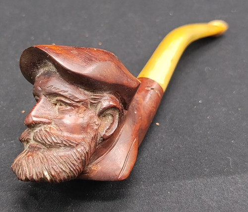 Pipe sculptée vieux loup - pipe,
