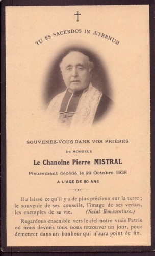 Image pieuse mortuaire - , "