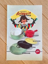 Antique LE CREUSET Harlequin Enameled Cast Iron Paper Advertising - Kitchen