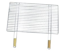 Grille barbecue rectangulaire 60 x 40 cm fil 4.5/2mm manche bois