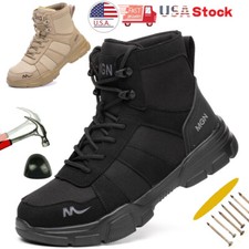 Mens Hiking Safety Shoes Ankle Combat Work Boots Size Steel Toe Cap sneakers