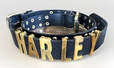 NEW HARLEY DAVIDSON HDWBT11368 WOMEN'S GOLD DIGGER BLACK LEATHER BELT Medium