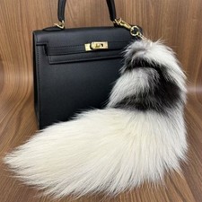 Wholesale 2/5/10pcs-16"-18" Real Fox Fur Tail Bag Charm Pendant Cosplay Toys