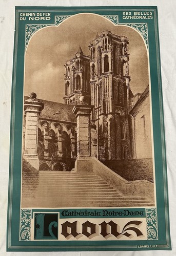 Affiche ancienne chemin - chemin, fer
