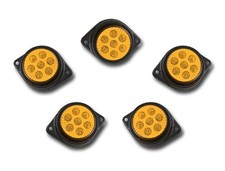 5 x 12V LED JAUNE CÔTÉ