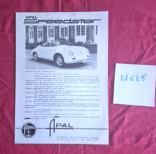 N°21625 /  APAL Speedster prospectus nederland text et français