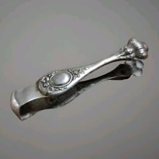 Antique doll accessories / silver metal sugar tong / 7.5 cm