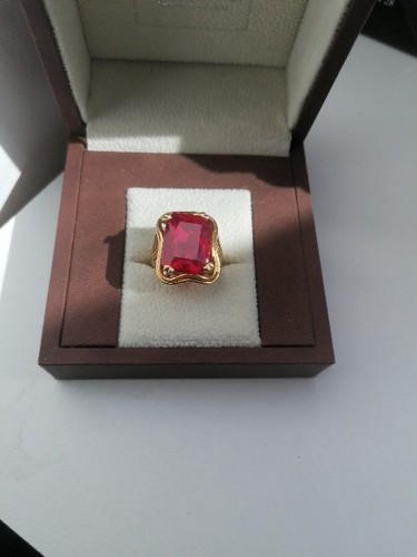 Bague jaune et rubis - jaune, k