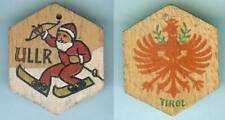 Ski and mountain - TIROL ULLR late 1940 early 1950s painted wood VERY RARE