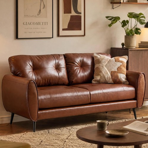 Brown faux leather - 61'',