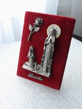 SOUVENIR RELIQUARY OF HEAVY VIRGIN MARY TIN OBJECT OF DEVOTION