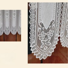 Demi Dentelle Maille Rideau Voile Tour de Lit Lambrequin Ruffles Porte Fenêtre