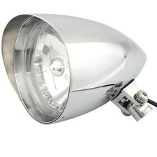 Chrome Halo Visor Tri Bar 5.75" Headlight For Harley Sportster Chopper Bobber