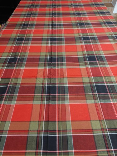 Vintage scottish fabric coupon - scottish,