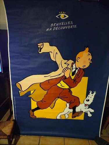 Affiche tintin herge - affiche,