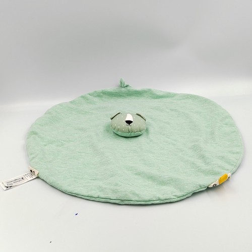 Doudou plat rond koala vert