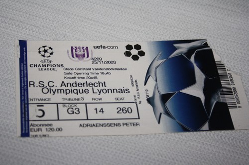 Ticket rsc anderlecht v - ticket,