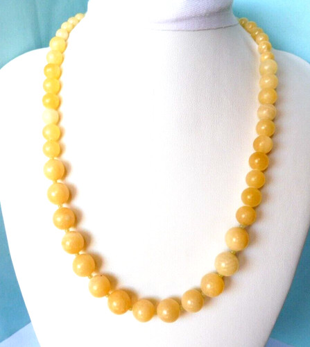 Collier jade jaune - collier,