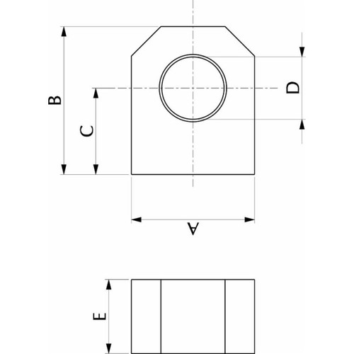 Chape oeil 25x75 pour - Ø, 30.25x75